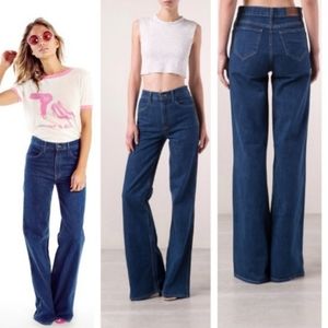 WILDFOX Reality Bites wide leg high waist denim jeans